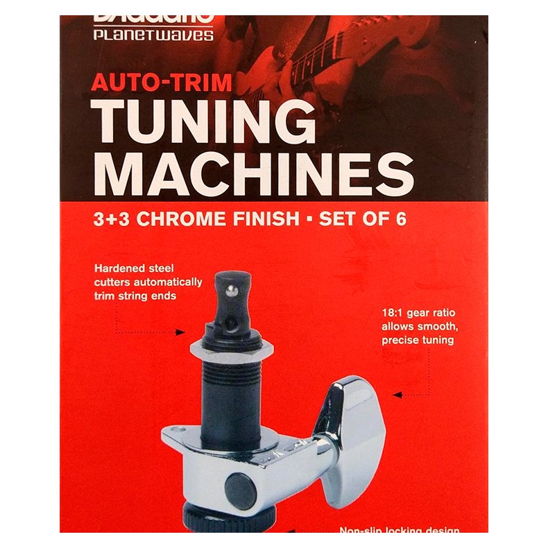 D'Addario Tuning Machines 3+3 Black Finish Tilbehør Allround Musik